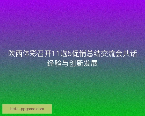 陕西体彩召开11选5促销总结交流会共话经验与创新发展